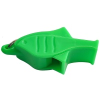Свисток "Дельфин" пластиковый в боксе, без шарика, на шнурке (зеленый) E39266-4